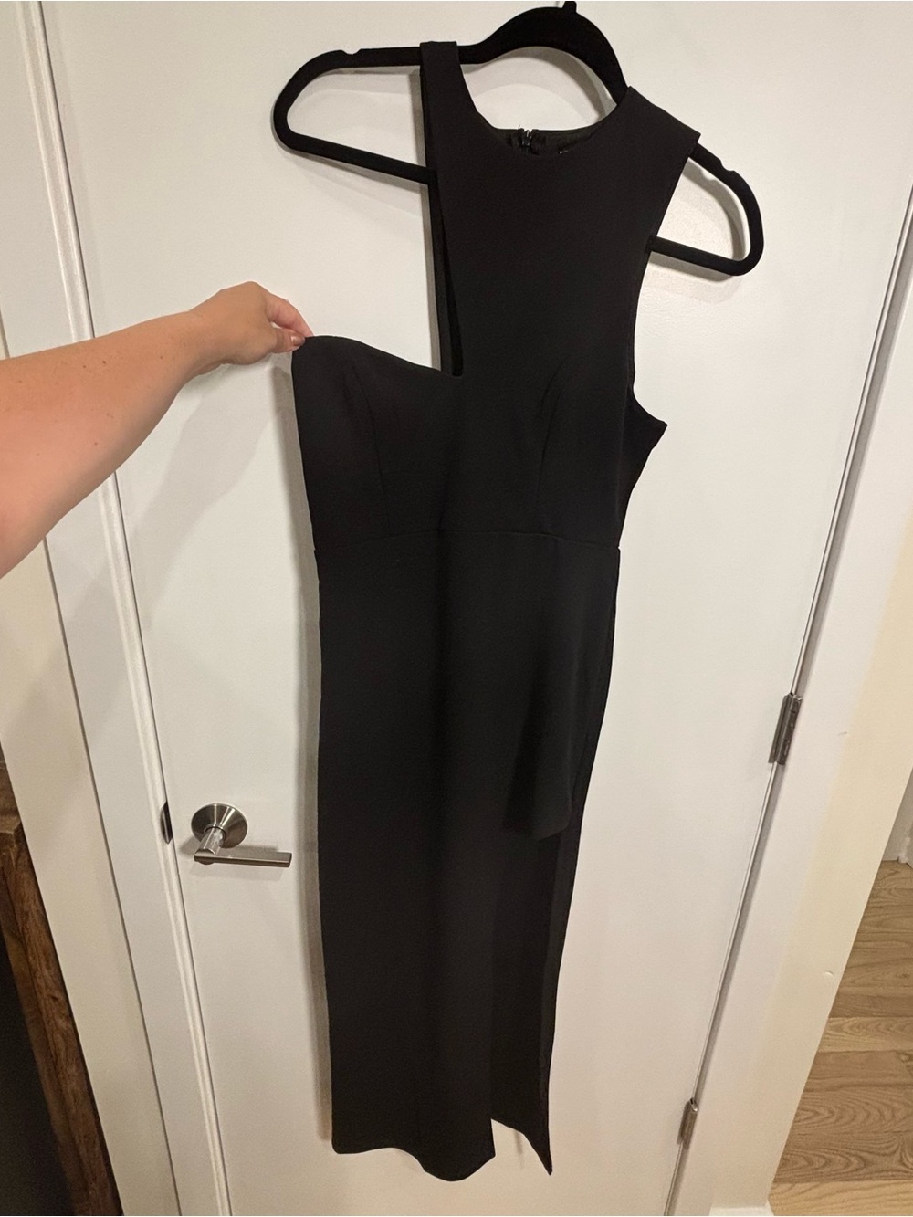 NWT Hello Molly Black One Shoulder Formal Maxi Dress M